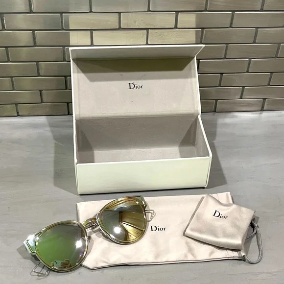 Christian Dior, Mirrored Oversized Sunglasses - Silver Dior - Sunglasses - MissDior B1U - Silver with Crystals  main image 4